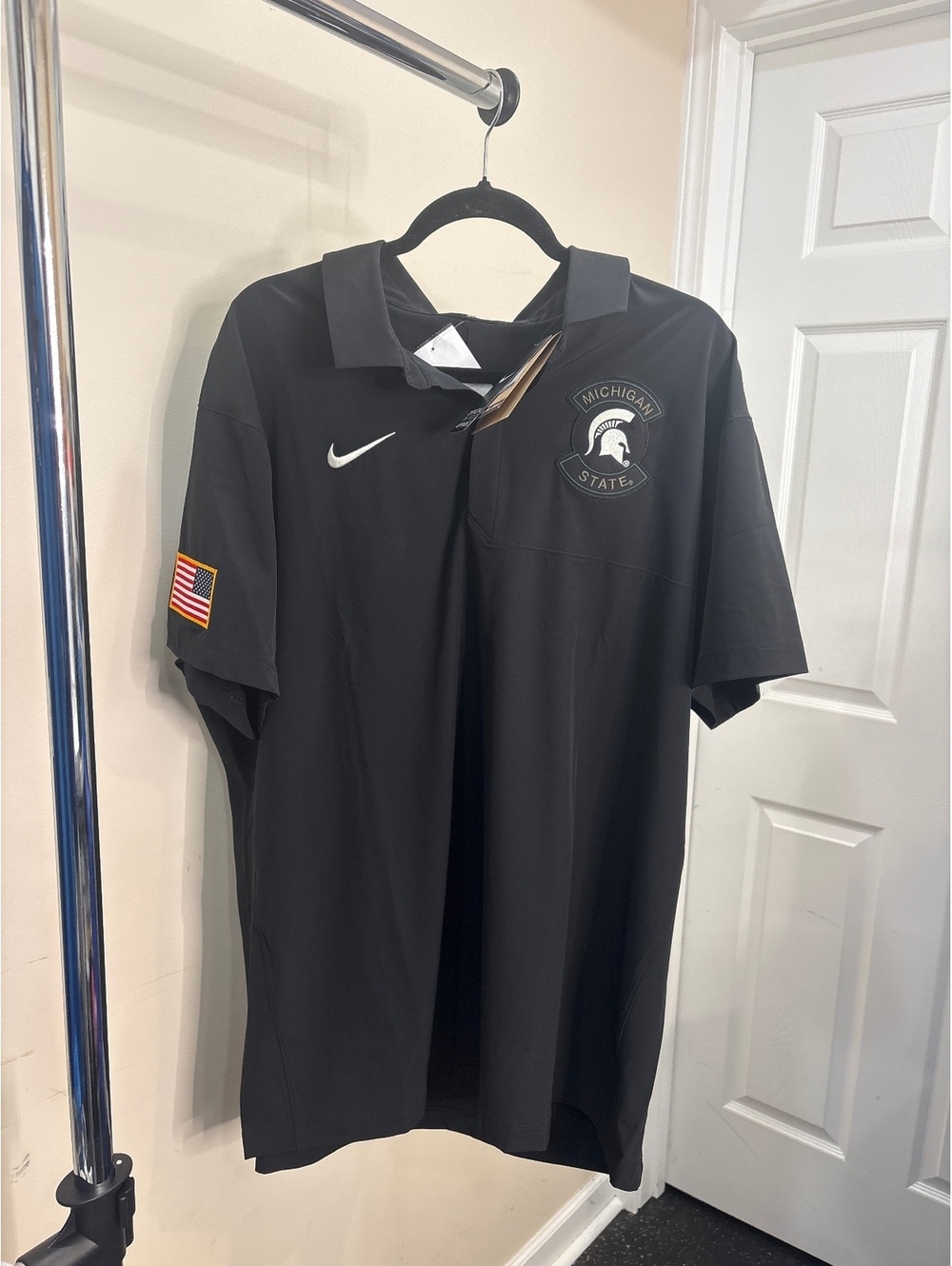 Nike Michigan State Spartans Black Polo Golf Shirt XXL